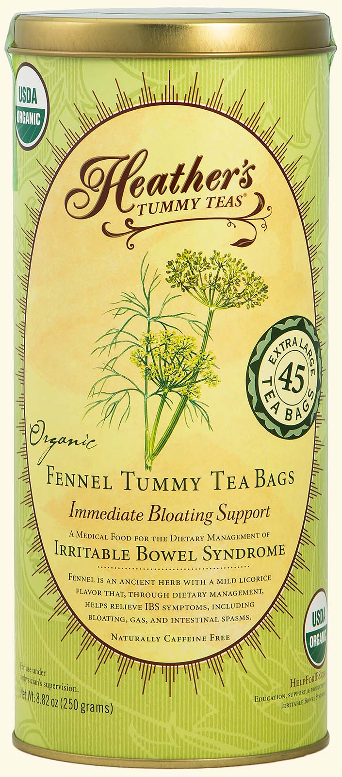 Fennel Tummy TEABAGS<br>45 jumbo bags<br><em>Bloating & Gas</em>