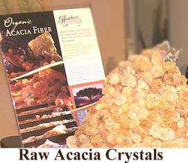 Raw acacia crystals