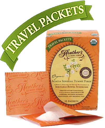 Heather's Organic Acacia Tummy Fiber Travel Packets