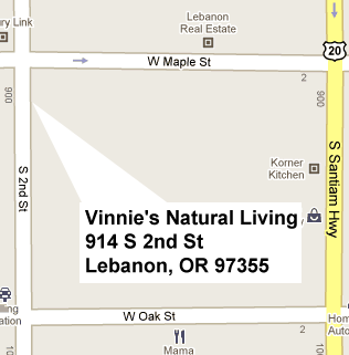 Vinnie's Natural Living Map!