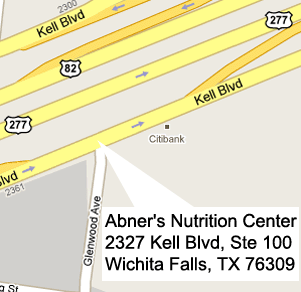 Abner's Nutrition Center Map!