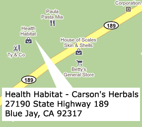 Health Habit - Carson's Herbals Map!