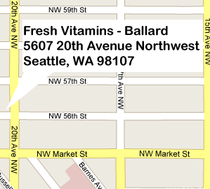 Fresh Vitamins Ballard Map!