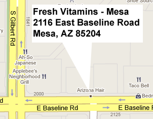 Fresh Vitamins Mesa Map!