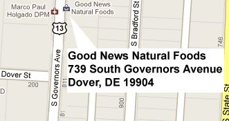 Good News Natural Foods Dover Map!