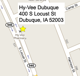 Hy-Vee in Dubuque Map!