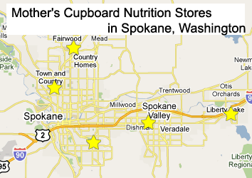 Mother's Cupboard Nutrition Washington Stores Map!