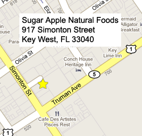 Sugar Apple Natural Foods Map!
